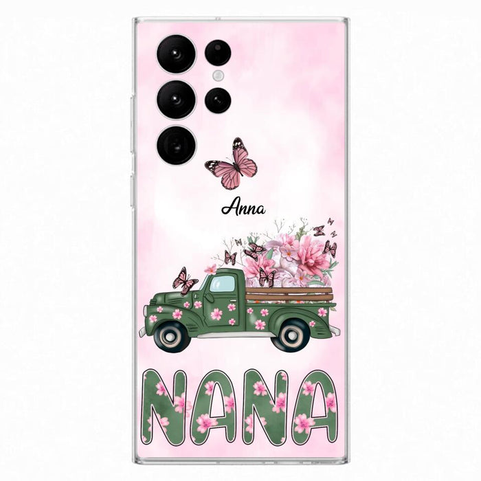 Custom Personalized Nana Phone Case - Gift Idea For Grandma/Mother's Day - Upto 12 Butterflies - Nana - Case For iPhone & Samsung