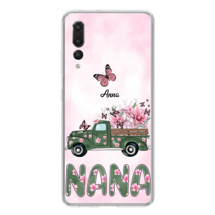 Custom Personalized Nana Phone Case - Gift Idea For Grandma/Mother's Day - Upto 12 Butterflies - Nana - Case For Oppo, Xiaomi & Huawei