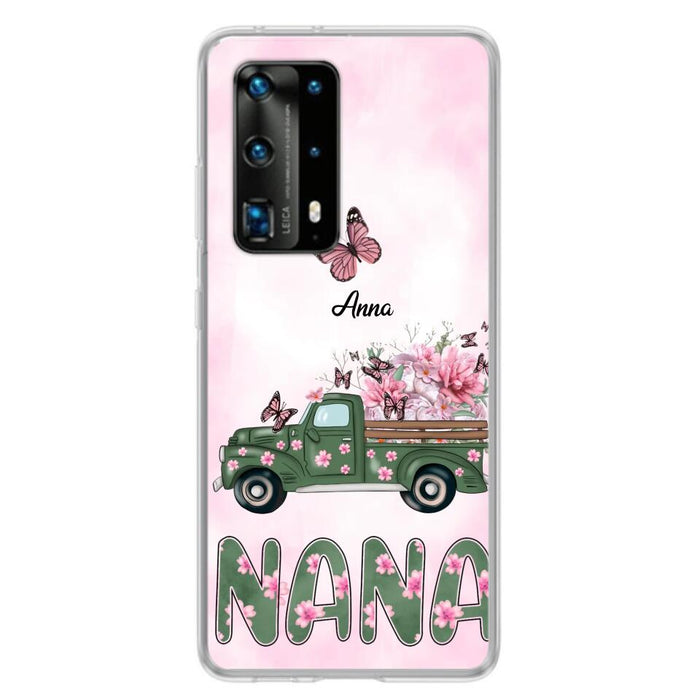 Custom Personalized Nana Phone Case - Gift Idea For Grandma/Mother's Day - Upto 12 Butterflies - Nana - Case For Oppo, Xiaomi & Huawei