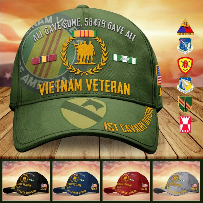 Personalized Vietnam Veteran Cap - Father's Day Gift For Veteran - All Gave Some 58479 Gave All