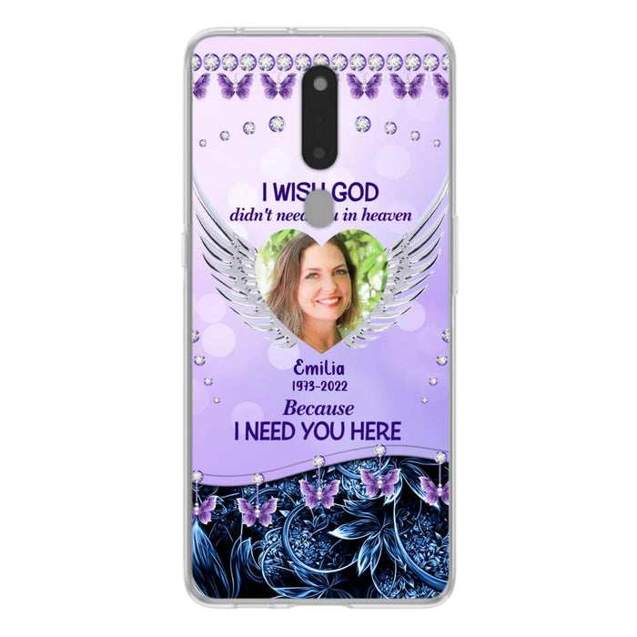 Custom Personalized Memorial Phone Case For Xiaomi/ Oppo/ Huawei - Upload Photo - Memorial Gift Idea - I Wish God Didn't Need You In Heaven Because I Need You Here