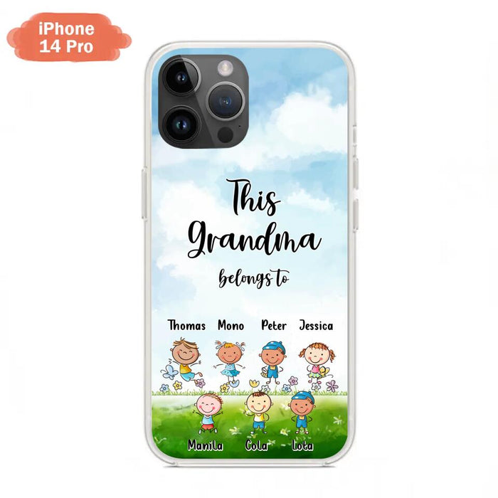 Custom Personalized Grandma Phone Case - Gift Idea For Grandma/Mother's Day - Upto 7 Kids - This Grandma Belongs To - Case For iPhone & Samsung