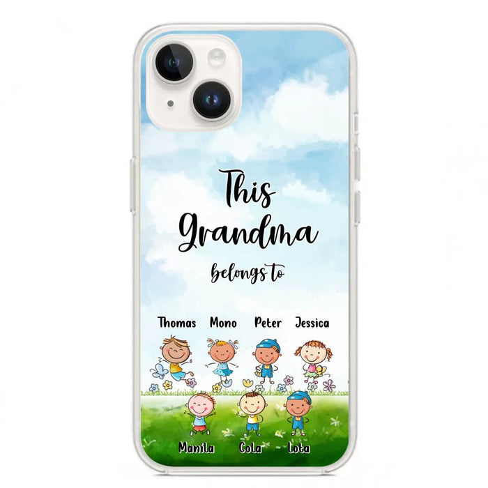 Custom Personalized Grandma Phone Case - Gift Idea For Grandma/Mother's Day - Upto 7 Kids - This Grandma Belongs To - Case For iPhone & Samsung