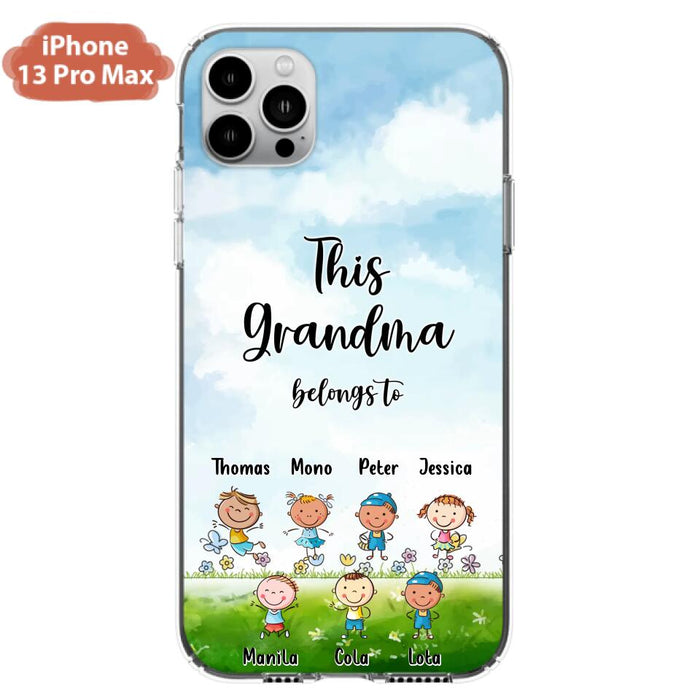 Custom Personalized Grandma Phone Case - Gift Idea For Grandma/Mother's Day - Upto 7 Kids - This Grandma Belongs To - Case For iPhone & Samsung