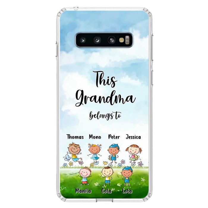 Custom Personalized Grandma Phone Case - Gift Idea For Grandma/Mother's Day - Upto 7 Kids - This Grandma Belongs To - Case For iPhone & Samsung