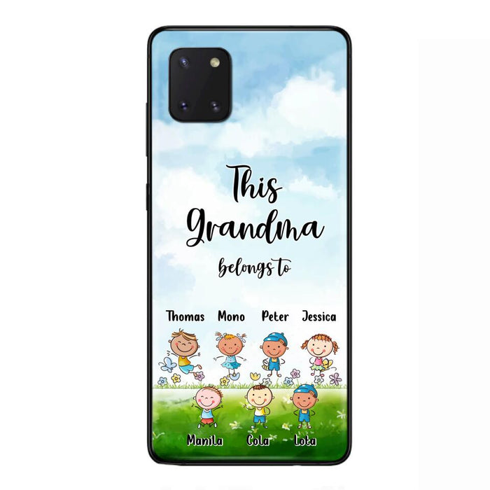 Custom Personalized Grandma Phone Case - Gift Idea For Grandma/Mother's Day - Upto 7 Kids - This Grandma Belongs To - Case For iPhone & Samsung