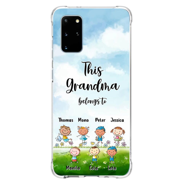 Custom Personalized Grandma Phone Case - Gift Idea For Grandma/Mother's Day - Upto 7 Kids - This Grandma Belongs To - Case For iPhone & Samsung