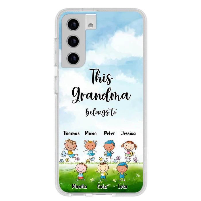 Custom Personalized Grandma Phone Case - Gift Idea For Grandma/Mother's Day - Upto 7 Kids - This Grandma Belongs To - Case For iPhone & Samsung