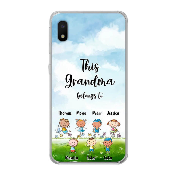 Custom Personalized Grandma Phone Case - Gift Idea For Grandma/Mother's Day - Upto 7 Kids - This Grandma Belongs To - Case For iPhone & Samsung