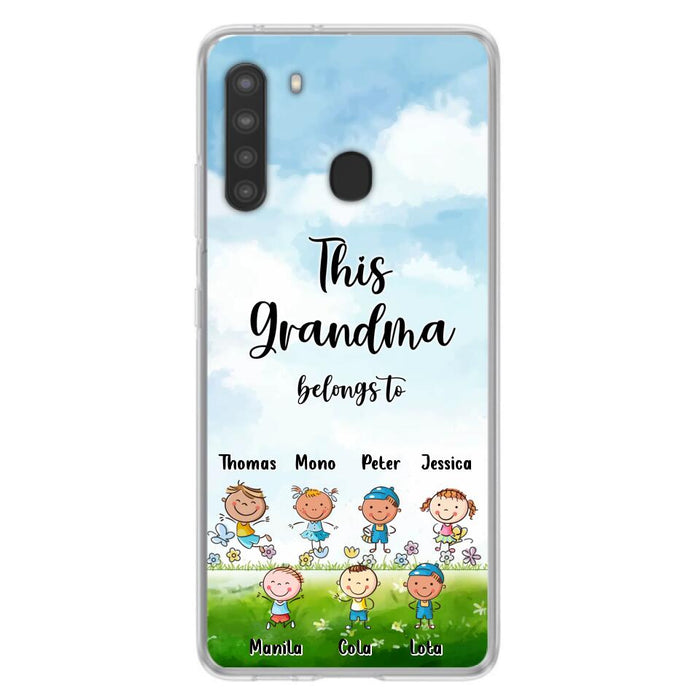 Custom Personalized Grandma Phone Case - Gift Idea For Grandma/Mother's Day - Upto 7 Kids - This Grandma Belongs To - Case For iPhone & Samsung