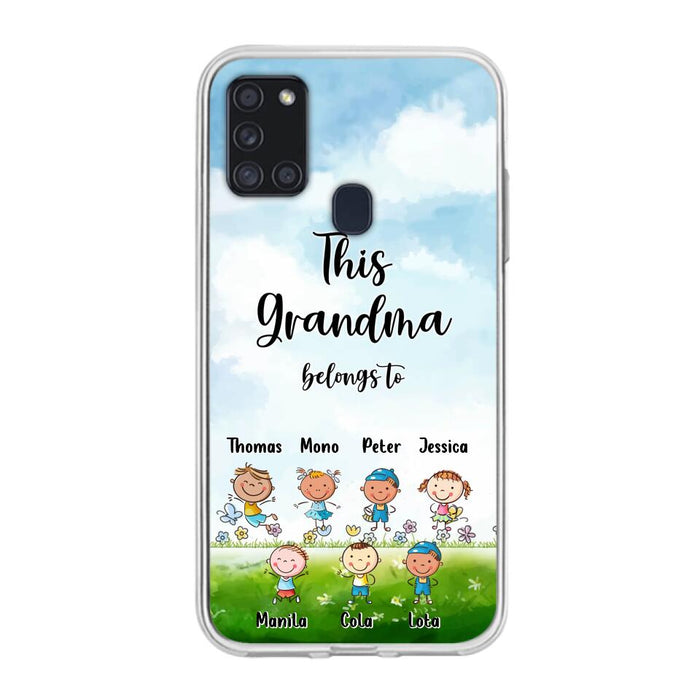 Custom Personalized Grandma Phone Case - Gift Idea For Grandma/Mother's Day - Upto 7 Kids - This Grandma Belongs To - Case For iPhone & Samsung