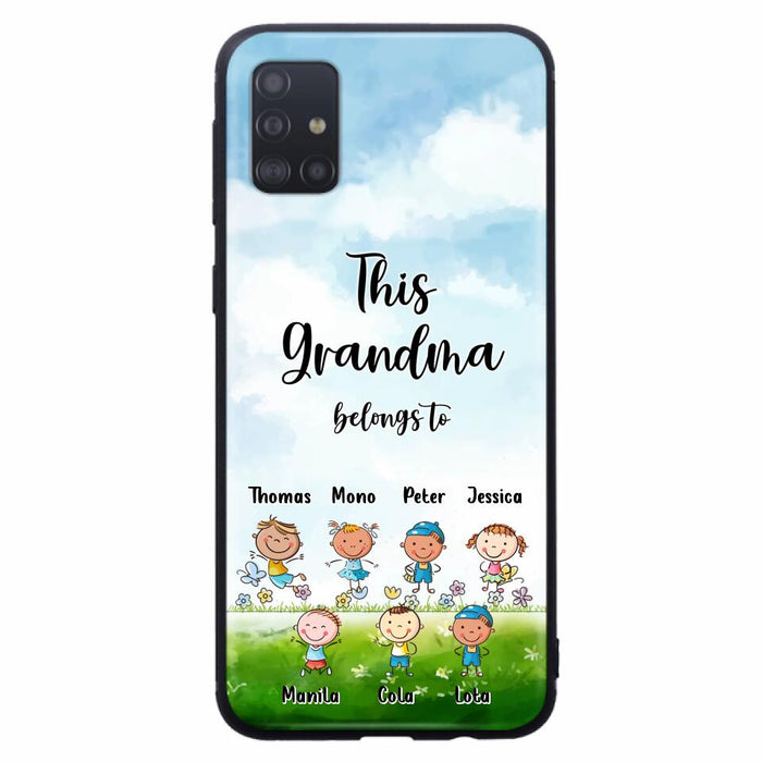 Custom Personalized Grandma Phone Case - Gift Idea For Grandma/Mother's Day - Upto 7 Kids - This Grandma Belongs To - Case For iPhone & Samsung