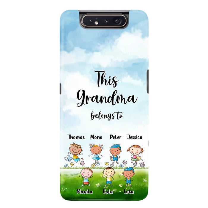 Custom Personalized Grandma Phone Case - Gift Idea For Grandma/Mother's Day - Upto 7 Kids - This Grandma Belongs To - Case For iPhone & Samsung