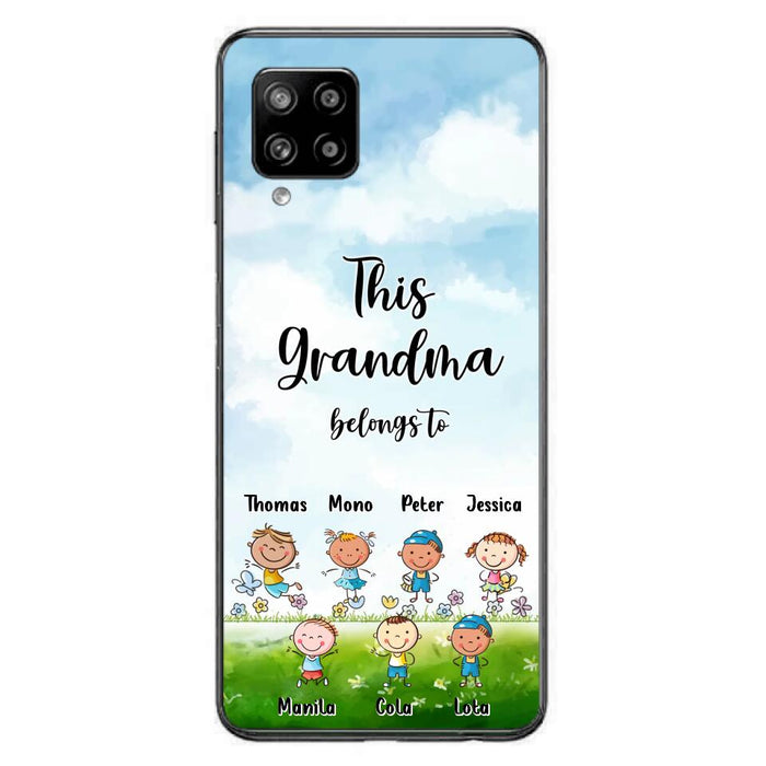 Custom Personalized Grandma Phone Case - Gift Idea For Grandma/Mother's Day - Upto 7 Kids - This Grandma Belongs To - Case For iPhone & Samsung