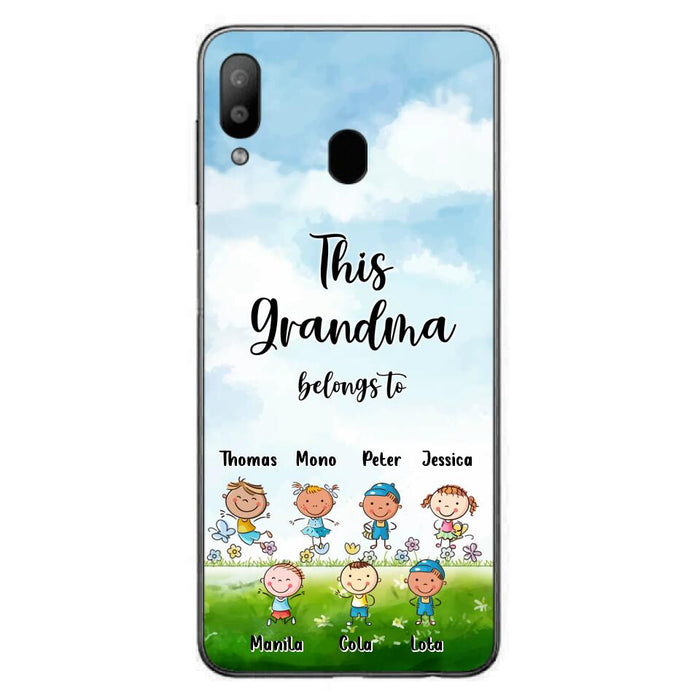 Custom Personalized Grandma Phone Case - Gift Idea For Grandma/Mother's Day - Upto 7 Kids - This Grandma Belongs To - Case For iPhone & Samsung