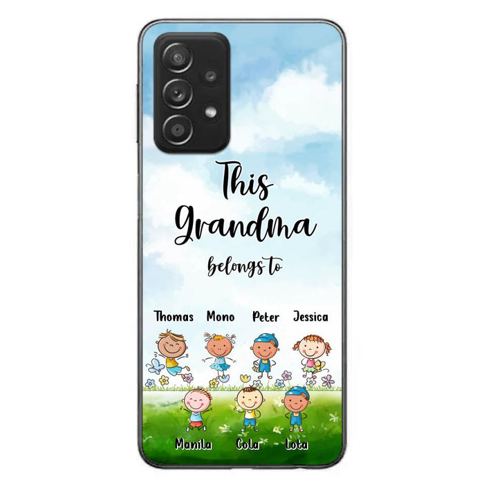 Custom Personalized Grandma Phone Case - Gift Idea For Grandma/Mother's Day - Upto 7 Kids - This Grandma Belongs To - Case For iPhone & Samsung