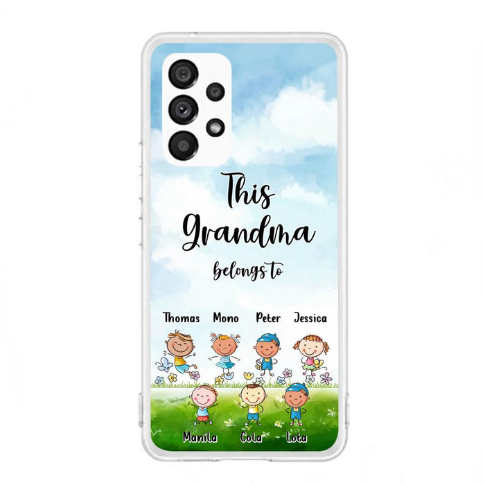 Custom Personalized Grandma Phone Case - Gift Idea For Grandma/Mother's Day - Upto 7 Kids - This Grandma Belongs To - Case For iPhone & Samsung