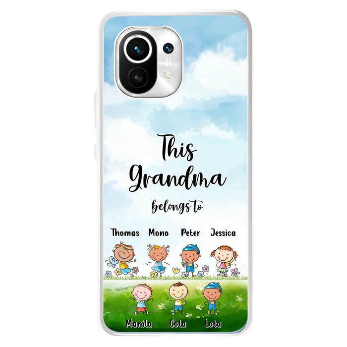 Custom Personalized Grandma Phone Case - Gift Idea For Grandma/Mother's Day - Upto 7 Kids - This Grandma Belongs To - Case For Oppo, Xiaomi & Huawei