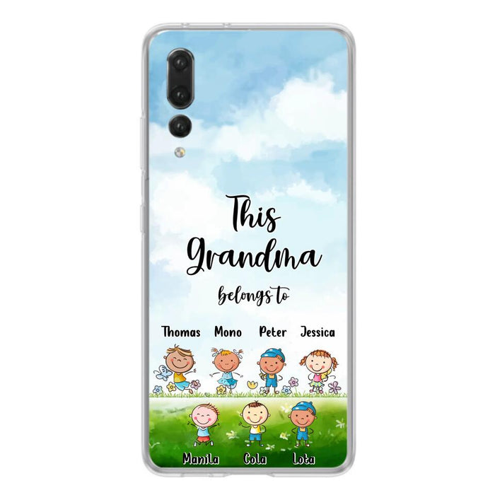 Custom Personalized Grandma Phone Case - Gift Idea For Grandma/Mother's Day - Upto 7 Kids - This Grandma Belongs To - Case For Oppo, Xiaomi & Huawei