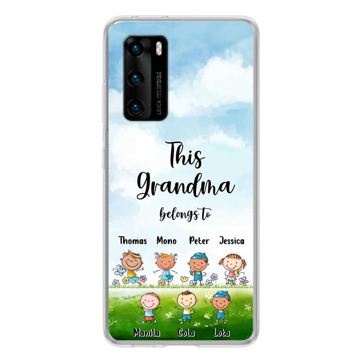 Custom Personalized Grandma Phone Case - Gift Idea For Grandma/Mother's Day - Upto 7 Kids - This Grandma Belongs To - Case For Oppo, Xiaomi & Huawei