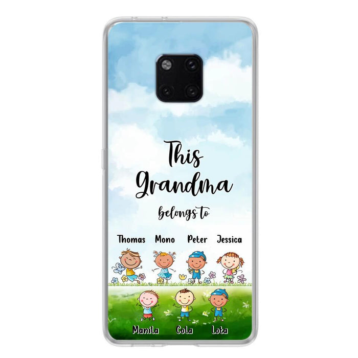 Custom Personalized Grandma Phone Case - Gift Idea For Grandma/Mother's Day - Upto 7 Kids - This Grandma Belongs To - Case For Oppo, Xiaomi & Huawei