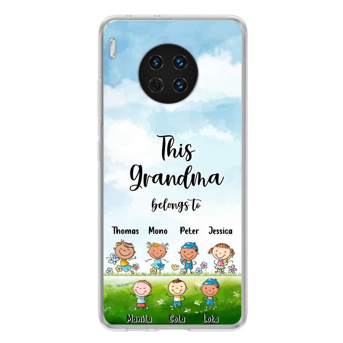 Custom Personalized Grandma Phone Case - Gift Idea For Grandma/Mother's Day - Upto 7 Kids - This Grandma Belongs To - Case For Oppo, Xiaomi & Huawei