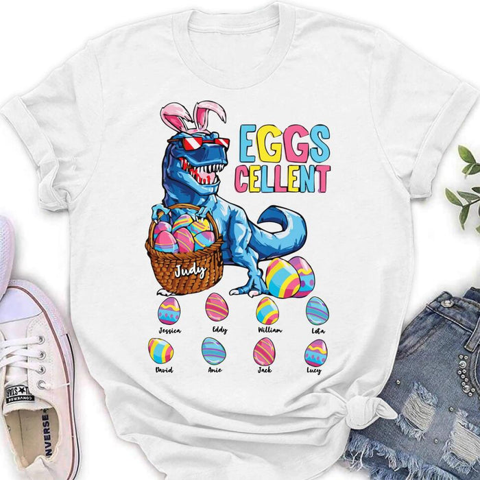 Custom Personalized Dinosaur Eggs Cellent T-shirt/ Long Sleeve/ Sweatshirt/ Hoodie - Gift Idea For Easter Day - Upto 8 Eggs - Dinosaur Eggs Cellent Easter