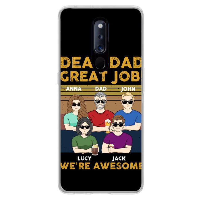 Custom Personalized Great Job Dad Phone Case - Dad With Upto 4 Children - Gift Idea For Father's Day/ Birthday - Dear Dad Great Job I'm Awesome - Case For Xiaomi/ Oppo/ Huawei