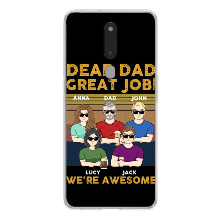 Custom Personalized Great Job Dad Phone Case - Dad With Upto 4 Children - Gift Idea For Father's Day/ Birthday - Dear Dad Great Job I'm Awesome - Case For Xiaomi/ Oppo/ Huawei