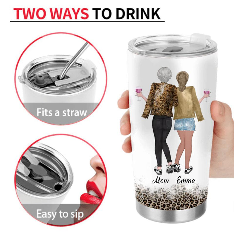 Custom Mother & Daughter Tumbler - Gift Idea For Mother's Day - I Always Thought My Mom Was Crazy And Now I Realize It Was Me