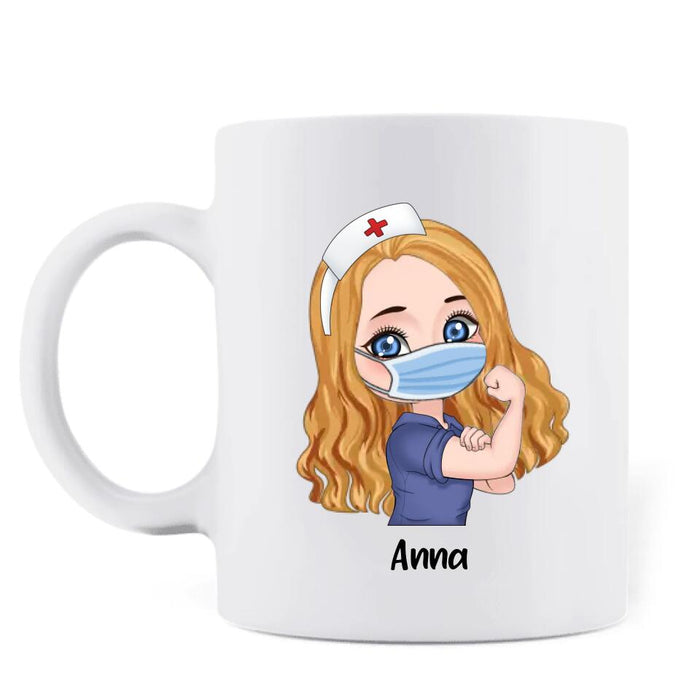 Custom Personalized Nurse Mug - Gift Idea For Nurse - I'm The Bitch Beautiful, Intelligent, Talented, Charming And Hot