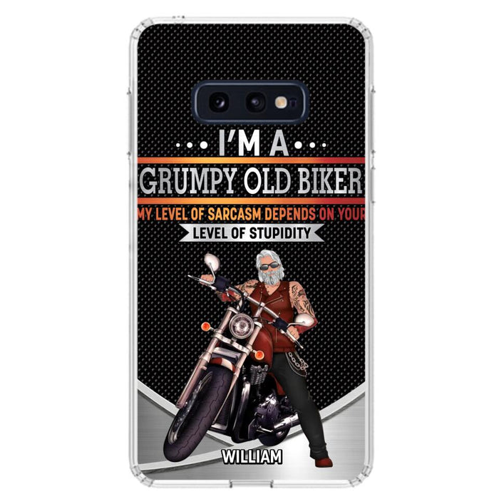 Custom Personalized Old Biker Phone Case - Father's Day Gift Idea for Biker - I'm A Grumpy Old Biker - Case for iPhone/Samsung