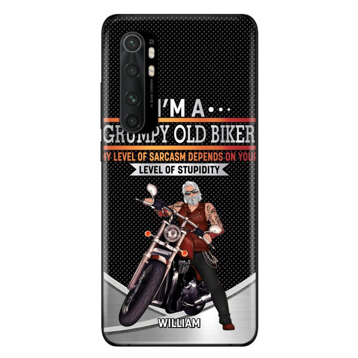 Custom Personalized Old Biker Phone Case - Father's Day Gift Idea for Biker - I'm A Grumpy Old Biker - Case for Xiaomi/Huawei/Oppo