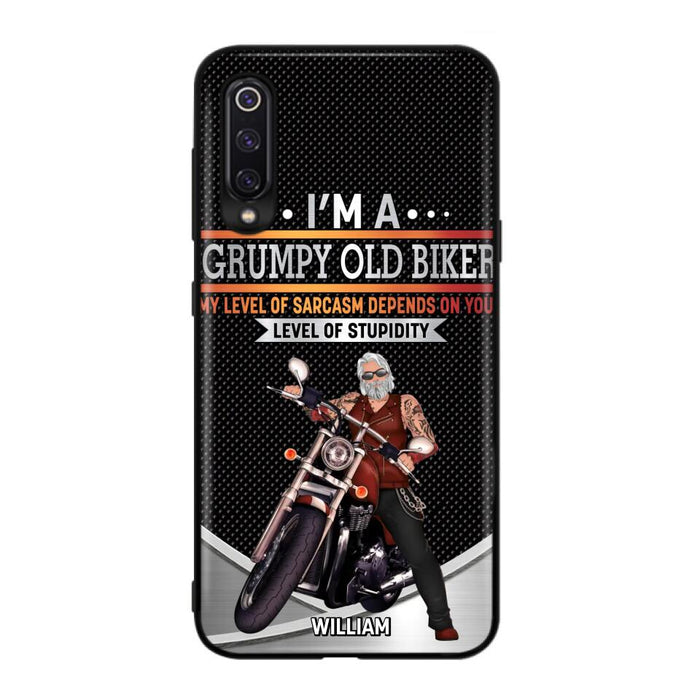 Custom Personalized Old Biker Phone Case - Father's Day Gift Idea for Biker - I'm A Grumpy Old Biker - Case for Xiaomi/Huawei/Oppo