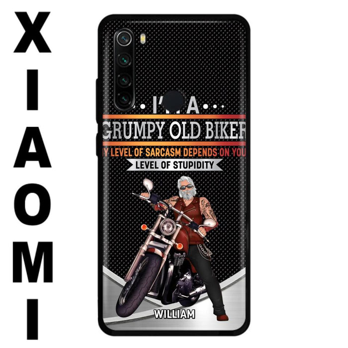 Custom Personalized Old Biker Phone Case - Father's Day Gift Idea for Biker - I'm A Grumpy Old Biker - Case for Xiaomi/Huawei/Oppo