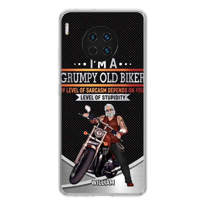 Custom Personalized Old Biker Phone Case - Father's Day Gift Idea for Biker - I'm A Grumpy Old Biker - Case for Xiaomi/Huawei/Oppo