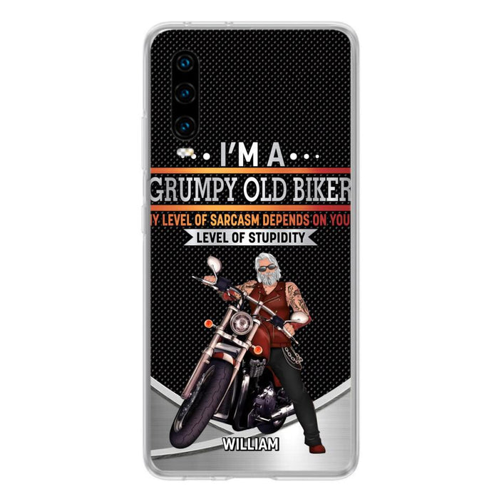 Custom Personalized Old Biker Phone Case - Father's Day Gift Idea for Biker - I'm A Grumpy Old Biker - Case for Xiaomi/Huawei/Oppo