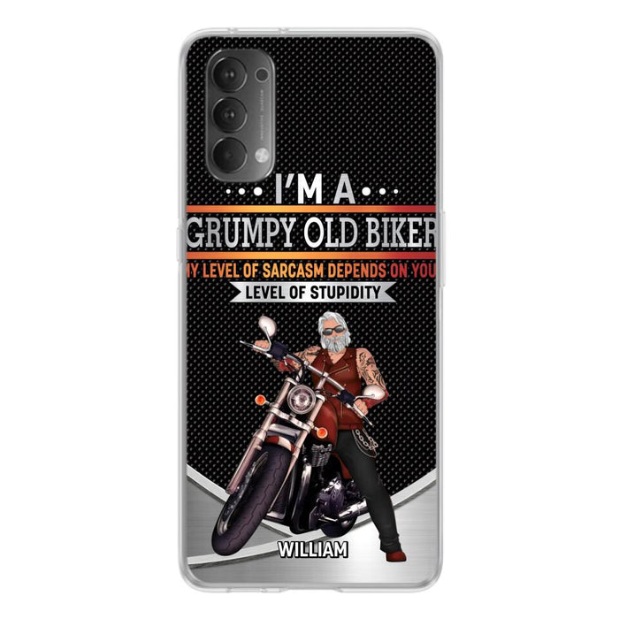 Custom Personalized Old Biker Phone Case - Father's Day Gift Idea for Biker - I'm A Grumpy Old Biker - Case for Xiaomi/Huawei/Oppo