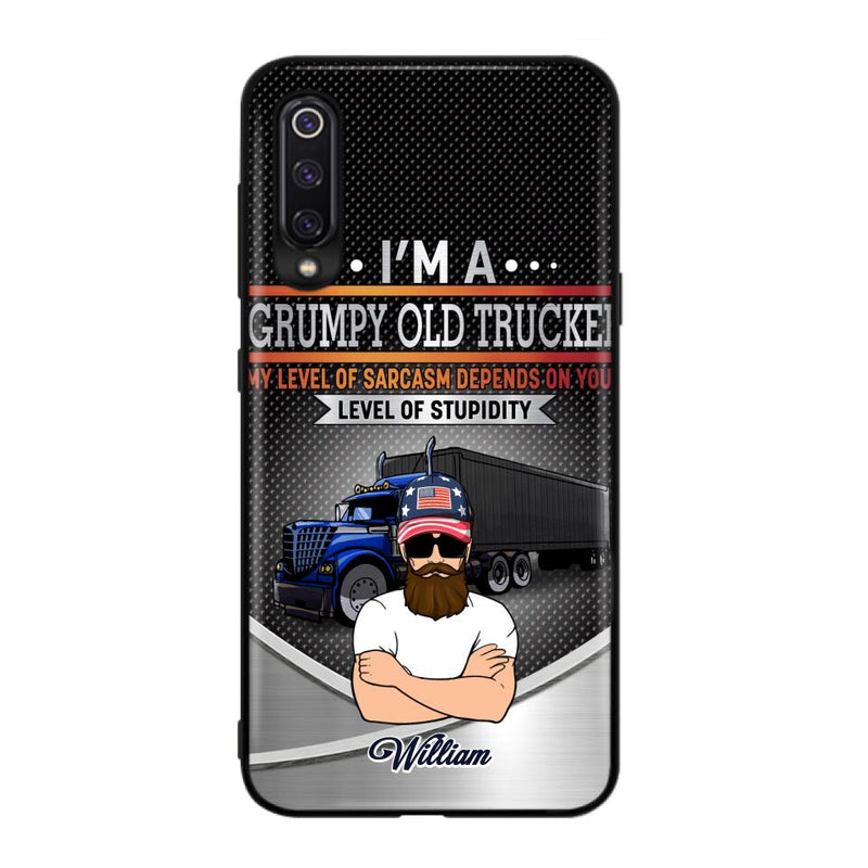 Custom Personalized Old Trucker Phone Case - Father's Day Gift Idea for Trucker - I'm A Grumpy Old Trucker - Case for Xiaomi/Huawei/Oppo