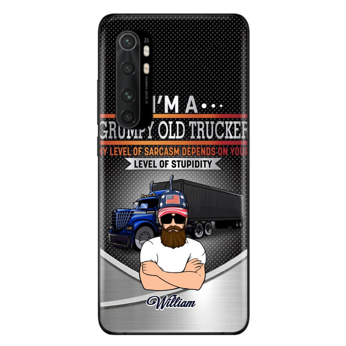 Custom Personalized Old Trucker Phone Case - Father's Day Gift Idea for Trucker - I'm A Grumpy Old Trucker - Case for Xiaomi/Huawei/Oppo