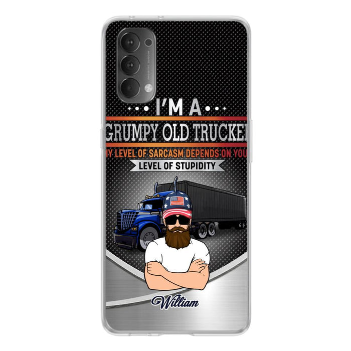 Custom Personalized Old Trucker Phone Case - Father's Day Gift Idea for Trucker - I'm A Grumpy Old Trucker - Case for Xiaomi/Huawei/Oppo