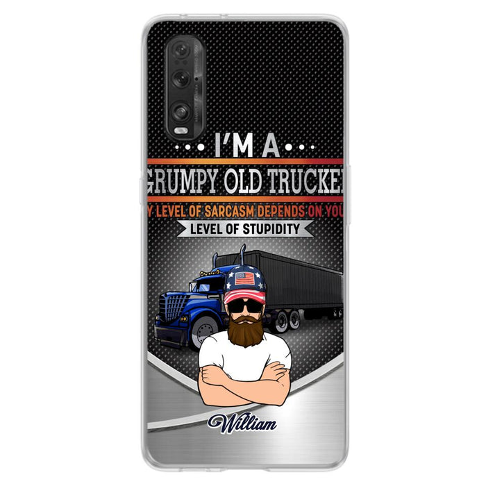 Custom Personalized Old Trucker Phone Case - Father's Day Gift Idea for Trucker - I'm A Grumpy Old Trucker - Case for Xiaomi/Huawei/Oppo