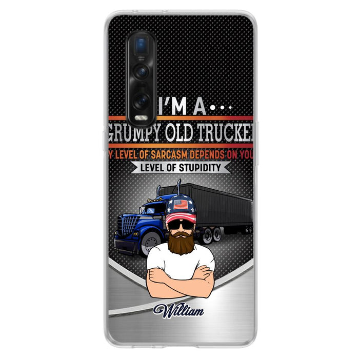 Custom Personalized Old Trucker Phone Case - Father's Day Gift Idea for Trucker - I'm A Grumpy Old Trucker - Case for Xiaomi/Huawei/Oppo