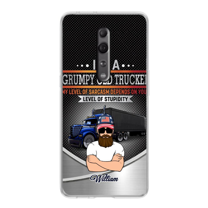 Custom Personalized Old Trucker Phone Case - Father's Day Gift Idea for Trucker - I'm A Grumpy Old Trucker - Case for Xiaomi/Huawei/Oppo