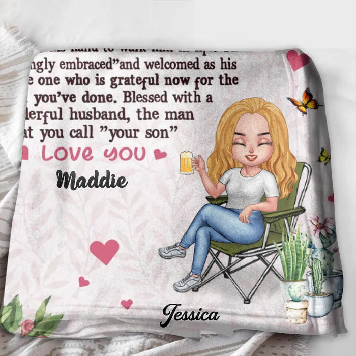 Custom Personalized Mother-In-Law Single Layer Fleece Blanket - Best Gift Idea For Mother's Day - To My Mother-In-Law