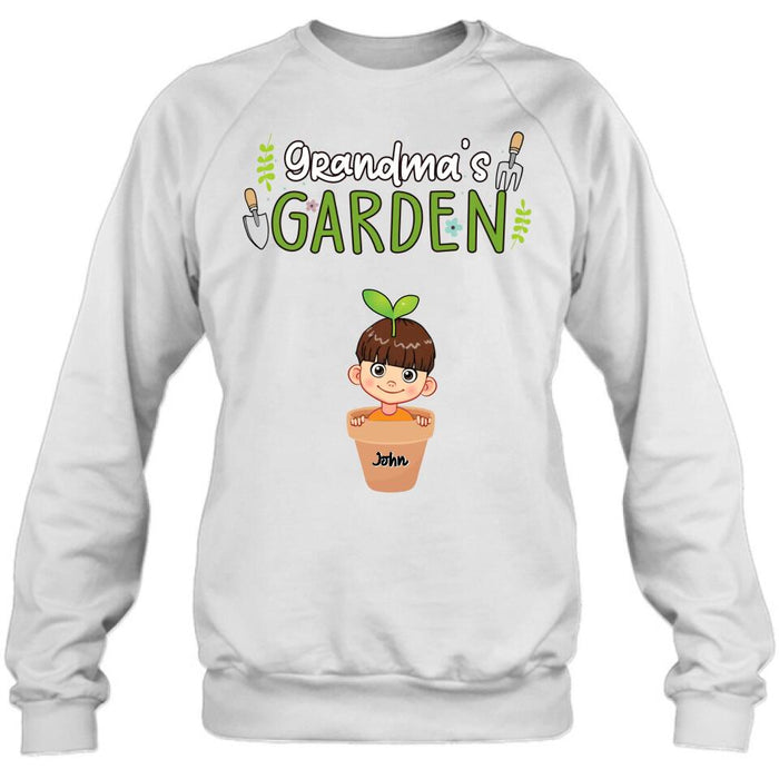 Custom Personalized Grandma's Garden T-Shirt/Long Sleeve/Sweatshirt/Hoodie - Gift Idea For Grandma/ Mother's Day Gift - Up to 10 Kids