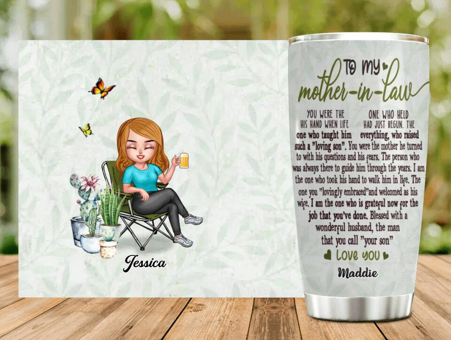 Custom Personalized Mother-In-Law Tumbler - Best Gift Idea For Mother's Day - To My Mother-In-Law