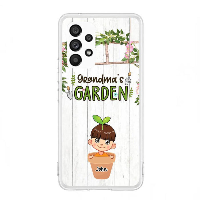 Custom Personalized Grandma's Garden Phone Case - Gift Idea For Grandma/ Mother's Day Gift - Up to 10 Kids - Case For iPhone And Samsung