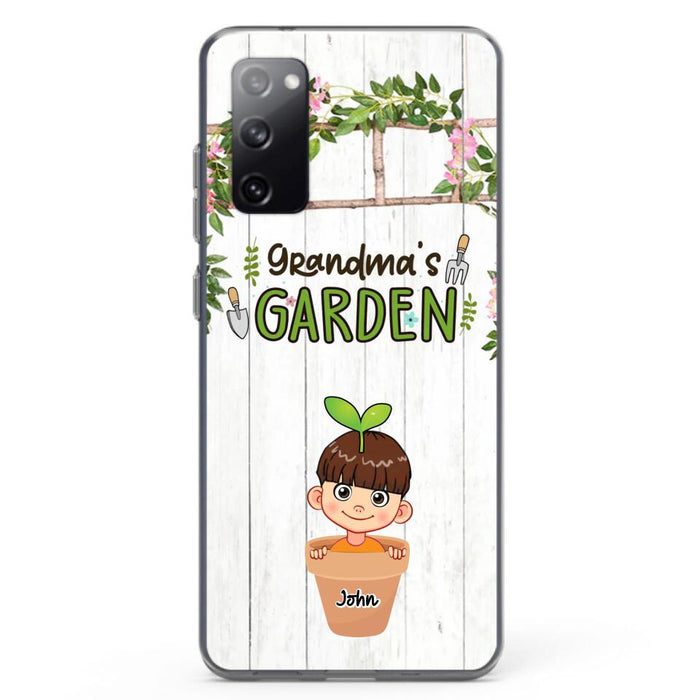 Custom Personalized Grandma's Garden Phone Case - Gift Idea For Grandma/ Mother's Day Gift - Up to 10 Kids - Case For iPhone And Samsung