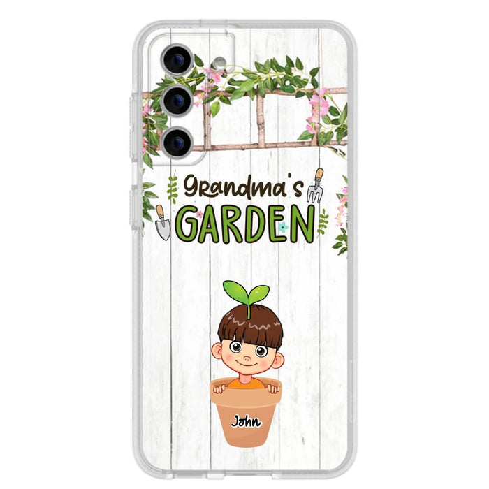 Custom Personalized Grandma's Garden Phone Case - Gift Idea For Grandma/ Mother's Day Gift - Up to 10 Kids - Case For iPhone And Samsung